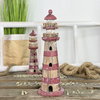 Deko-Leuchtturm vintage-rot 45 cm