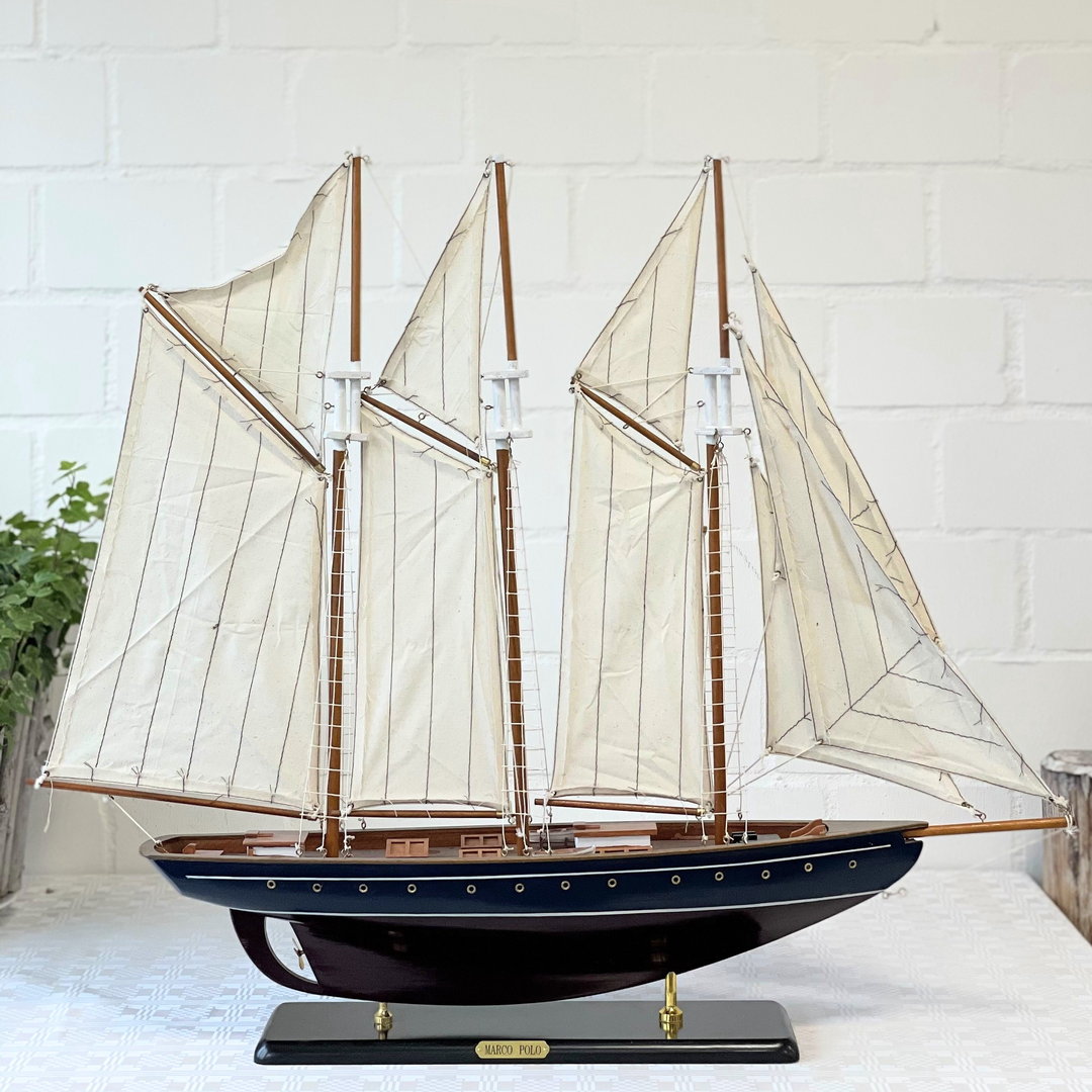 Blau SM SunniMix Holz Segelschiff Großsegler Schiff Modell Maritime Deko für Zuhause und Büro