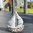 Gartendeko Segelschiff 32 cm