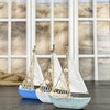 Holz Segelschiffe 28 cm im Set