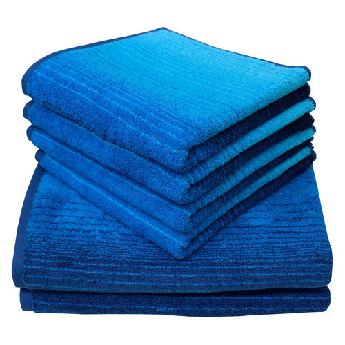 Handtuch aus Bio-Baumwolle "Colori" blau