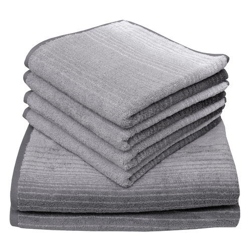 Handtuch aus Bio-Baumwolle "Colori" grau
