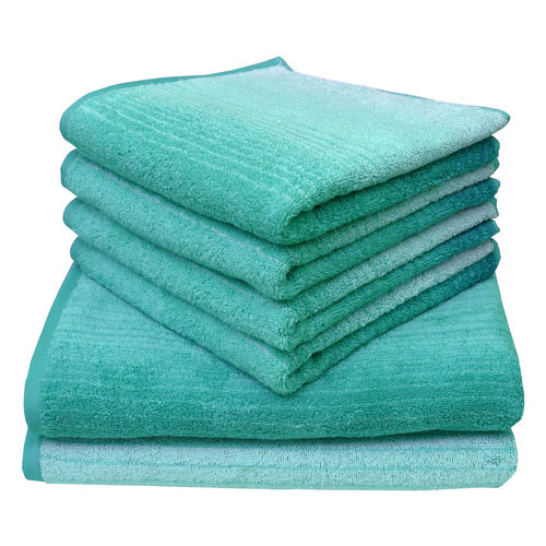 Handtuch aus Bio-Baumwolle "Colori" türkis