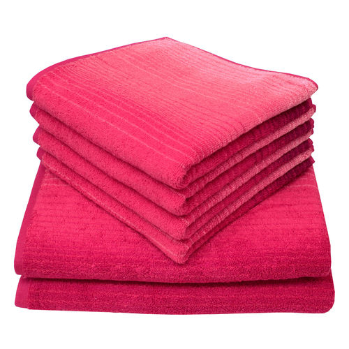 Handtuch aus Bio-Baumwolle "Colori" pink