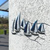 Metall Wanddeko Segelschiffe 80 cm