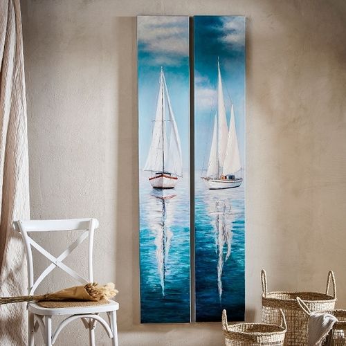 Zwei Wandbilder Segelschiffe 180 cm Acryl