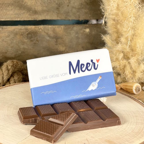 Maritime Schokolade "Liebe Grüße vom Meer" 40g