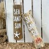 Maritimes Holzschild "Sea Sand Sun" mit Muschel oder Seestern
