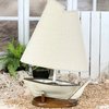 Maritime Tischlampe Segelboot-Lampe weiß 60 cm